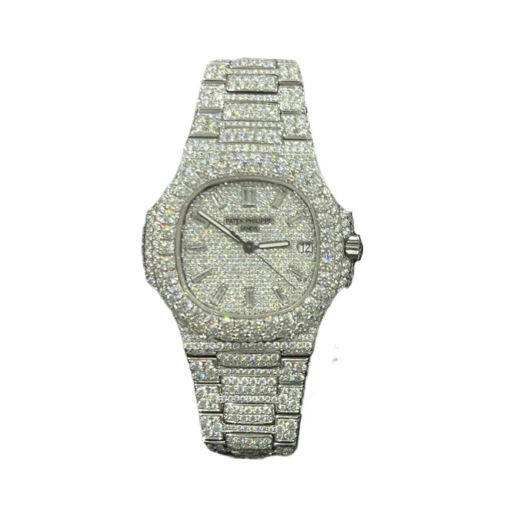 Patek Philippe Nautilus VVS1 Moissanite White Gold