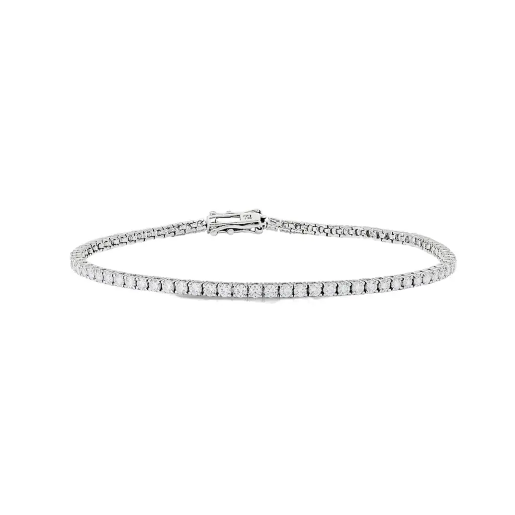 Tennis Bracelet 5mm 7 inch VVS1 Moissanite White Gold