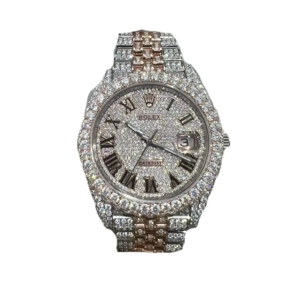 Rolex Datejust Jubilee Bracelet VVS1 Lab Diamonds Dual Tone White/Rose Gold