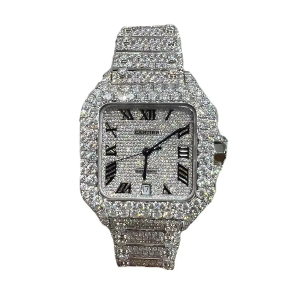 Cartier Santos VVS1 Lab Diamonds White Gold