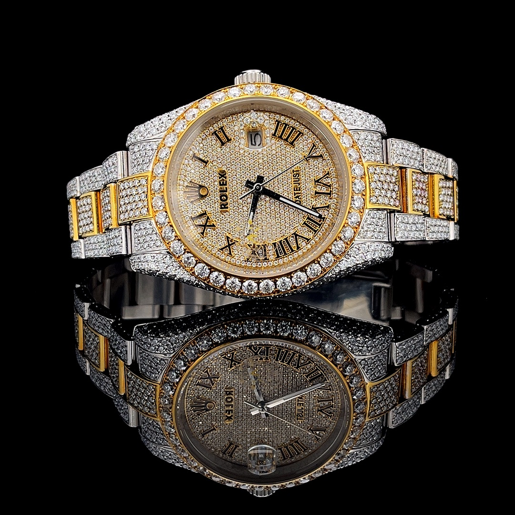 Rolex Datejust Two Tone VVS1 Moissanite