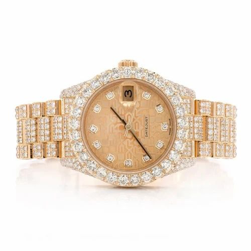 Rolex Datejust Ladies Yellow Gold VVS Moissanite