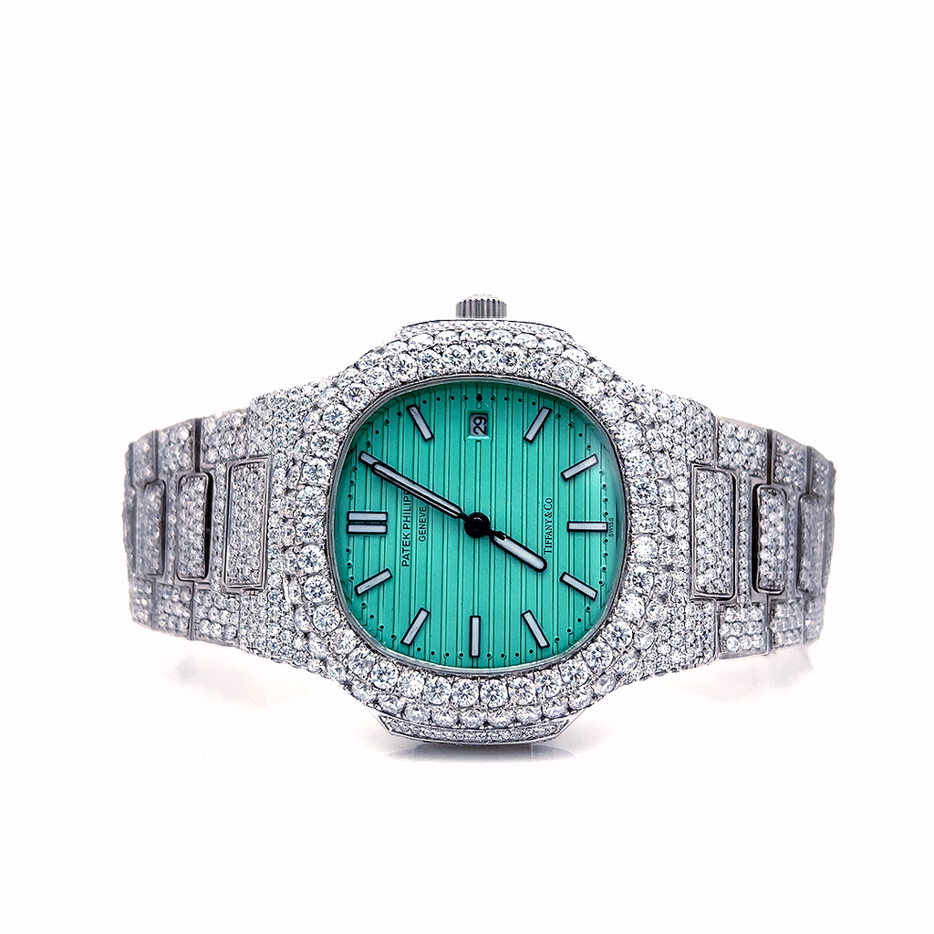 Patek Philippe Nautilus Tiffany Dial VVS Lab Diamonds