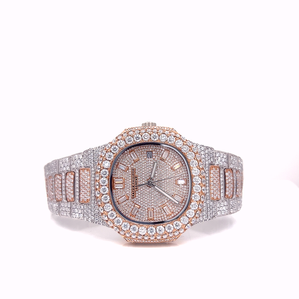 Patek Philippe Nautilus Dual Tone VVS Lab Diamonds