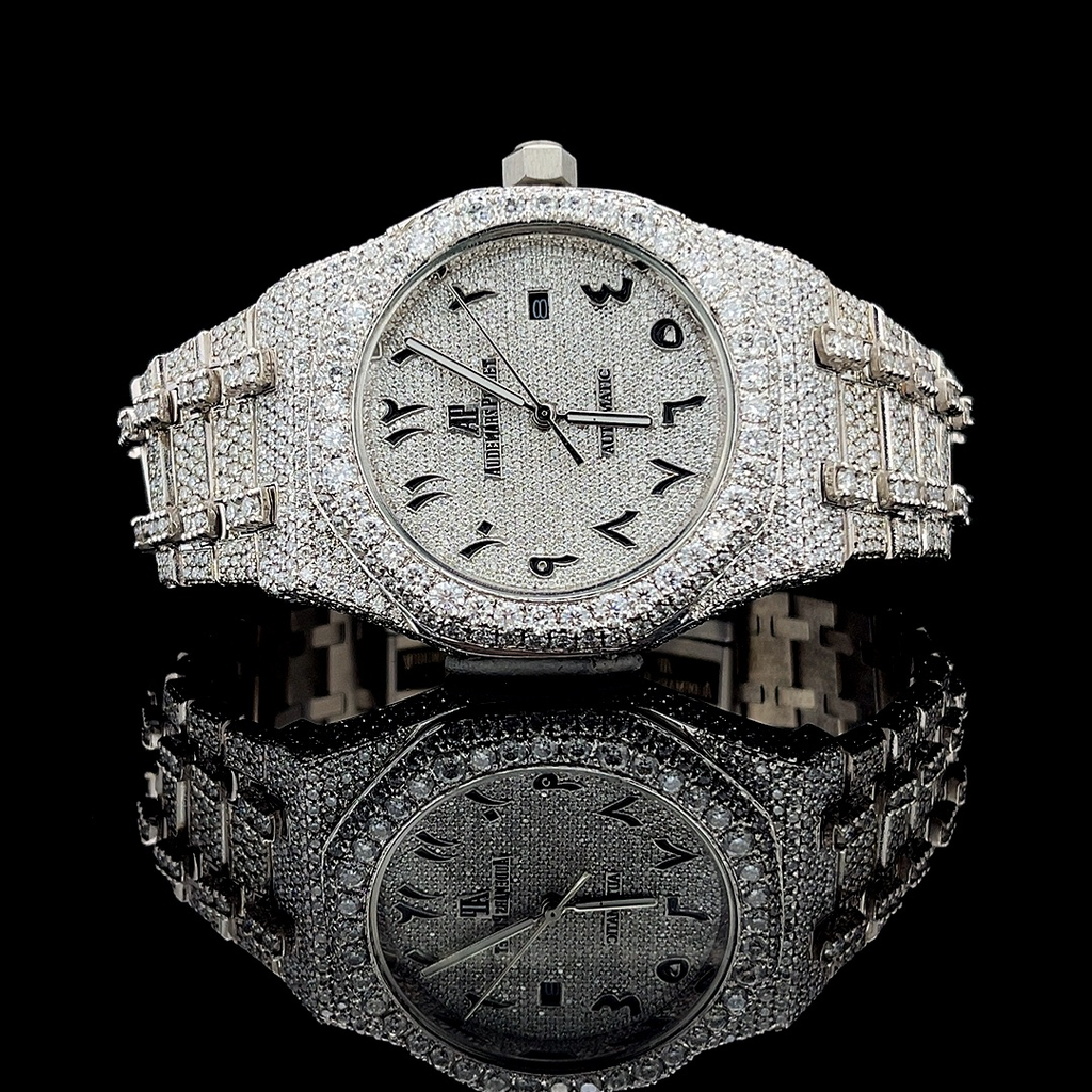 Audemars Piguet Royal Oak Arabic Dial VVS Lab Diamonds