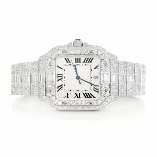 Cartier Santos Ladies VVS Lab Diamonds