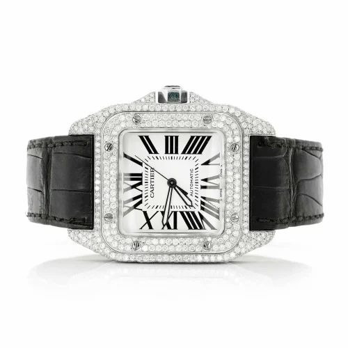 Cartier Santos 100 VVS Lab Diamonds