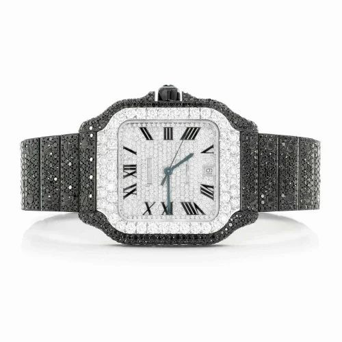 Cartier Santos Black VVS Lab Diamonds